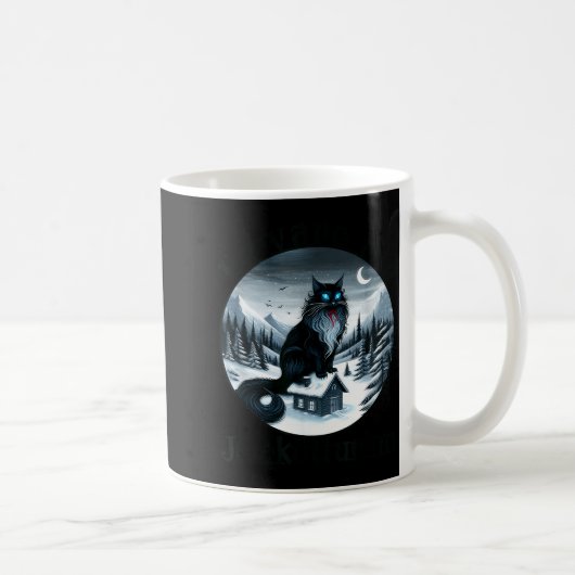 Beware The Jolakotturinn Yule Cat Icelandic Christ Kaffeetasse (Rechts)