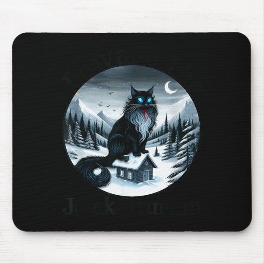 Beware The Jolakotturinn Yule Cat Icelandic Christ Mousepad (Vorne)