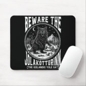 Beware The Jolakotturinn Yule Cat Icelandic Christ Mousepad (Mit Mouse)