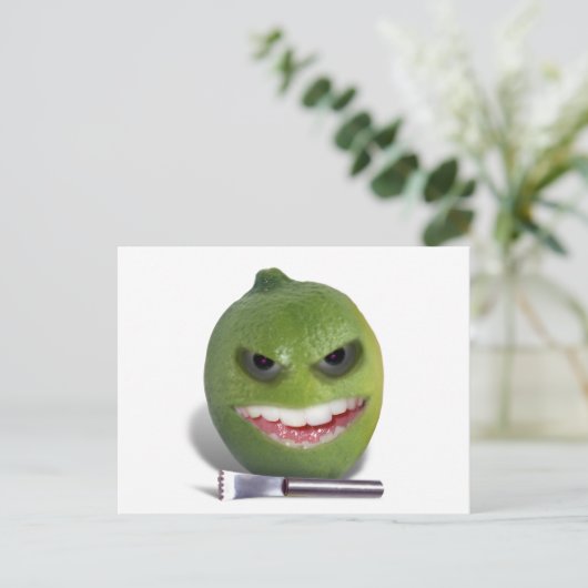Beware the Lime with a Zester Postkarte (Stehend Vorderseite)