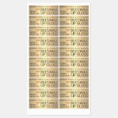 Bewässertes BeesWachs Lip Gloss Label mit Goldbeer Etiketten (Blatt)