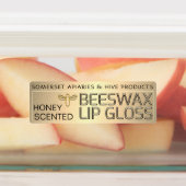 Bewässertes BeesWachs Lip Gloss Label mit Goldbeer Etiketten (Befestigt)