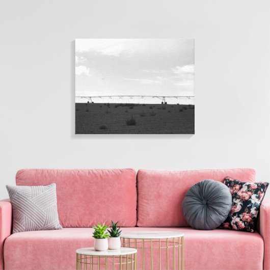 Bewässerung auf einem Hügel 16x20 in Schwarz-Weiß- Leinwanddruck (Insitu (Wohnzimmer))
