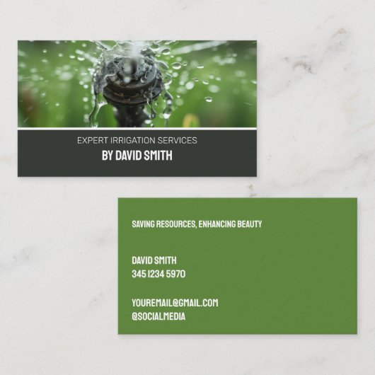 Bewässerung Wasserwirtschaft Visitenkarte (Vorne/Hinten)