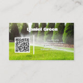 Bewässerungsdienste kundenspezifische QR Visitenkarte (Rückseite)