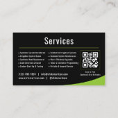 Bewässerungssprinkleranlagen QR-Code Visitenkarte (Rückseite)