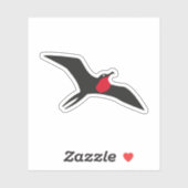 Bewässerungsvogel aus der neuen Barbuda-Flagge, An Aufkleber (Blatt)