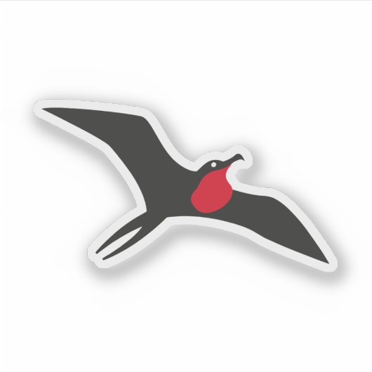 Bewässerungsvogel aus der neuen Barbuda-Flagge, An Aufkleber (Vorderseite)