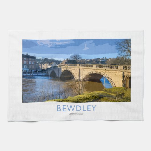 Bewdley Eisenbahn-Plakat Geschirrtuch (Horizontal)