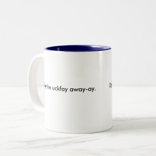 Beweg dich von der Tasse (Vorderseite Links)