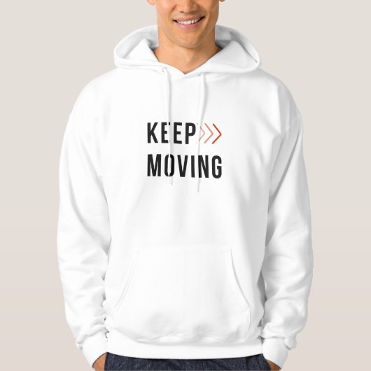 BEWEG DICH WEITER Pfeil Hoodie (Vorderseite)