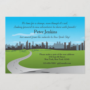 Bewegen auf die Stadt-bewegliche Mitteilung Ankündigung