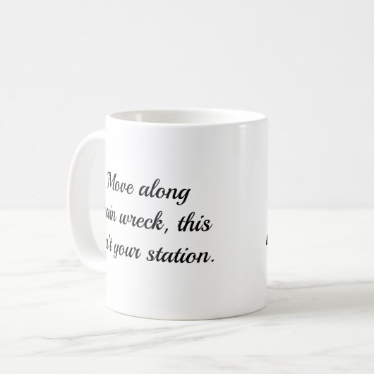 Bewegen Sie sich entlang des Wracks des Bahnhofs n Kaffeetasse (Vorderseite Links)