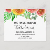 Bewegende Ankündigung Blütenrot Rosa Wasserfarbe (Vorderseite)