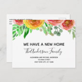 Bewegende Ankündigung Blütenrot Rosa Wasserfarbe (Vorne/Hinten)