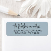 Bewegende Ankündigung Dusty Blue Rücksendeadresse (Insitu)