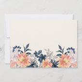 Bewegende Ankündigung Koral Pink Blue Floral (Rückseite)