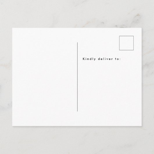 Bewegende Ankündigung, Minnesota Staat rustikal Einladungspostkarte (Rückseite)