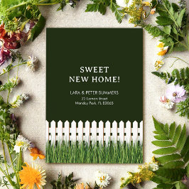 Bewegende Ankündigung mit weißem Zaun