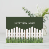 Bewegende Ankündigung mit weißem Zaun (Stehend Vorderseite)