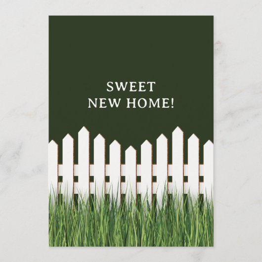 Bewegende Ankündigung mit weißem Zaun (Vorderseite)