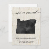 Bewegende Ankündigung, Oregon Staat rustikal Einladungspostkarte (Vorne/Hinten)