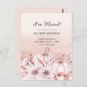 Bewegende Ankündigung rustikale weiße Pumpkins Ora Postkarte (Vorne/Hinten)