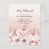 Bewegende Ankündigung rustikale weiße Pumpkins Ora Postkarte (Vorderseite)