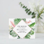 Bewegende Ankündigung tropischer Flora Wasserfarbe (Stehend Vorderseite)