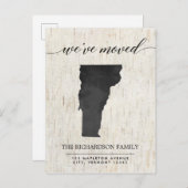 Bewegende Ankündigung, Vermont Staat rustikal Einladungspostkarte (Vorne/Hinten)