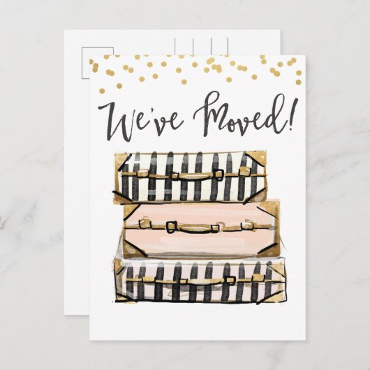 Bewegende Ankündigung Wir haben die Postkarte vers (Vorne/Hinten)