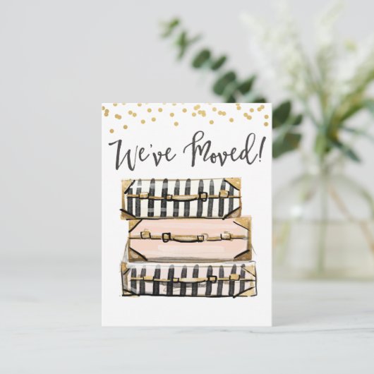 Bewegende Ankündigung Wir haben die Postkarte vers (Stehend Vorderseite)