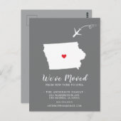 Bewegende Ankündigungs-Staat IOWA Postkarte (Vorne/Hinten)