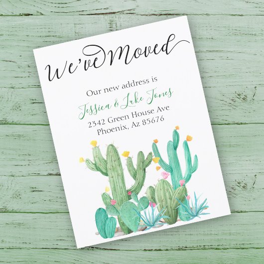 Bewegende Announcement Card Cactus Succulent South Ankündigung