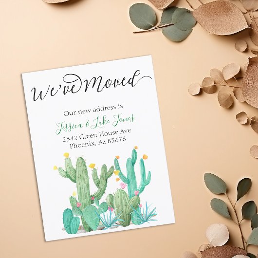 Bewegende Announcement Card Cactus Succulent South Ankündigung