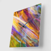 Bewegendes Buntglas 11 Quadratische Wanduhr (Winkel)