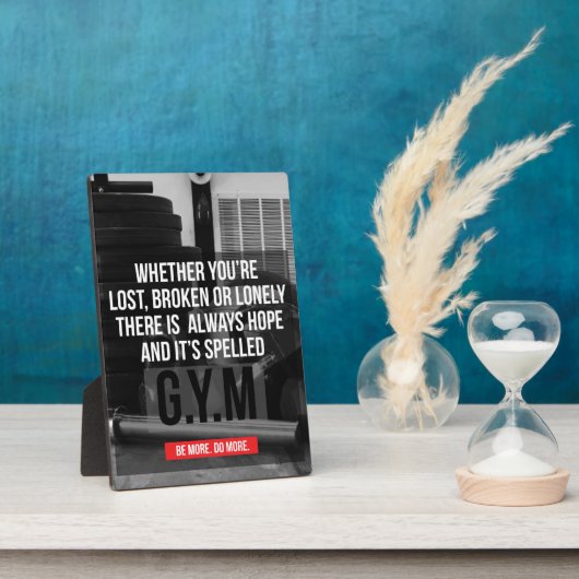 Beweggrund für Gym-Workout Fotoplatte (Seite)