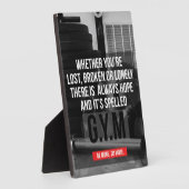 Beweggrund für Gym-Workout Fotoplatte (Seite)