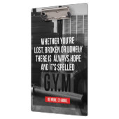 Beweggrund für Gym-Workout Klemmbrett (Links)