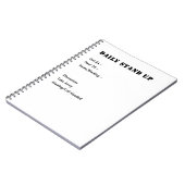 Beweglich stehen Sie oben Anmerkungen Notizblock (Linke Seite)