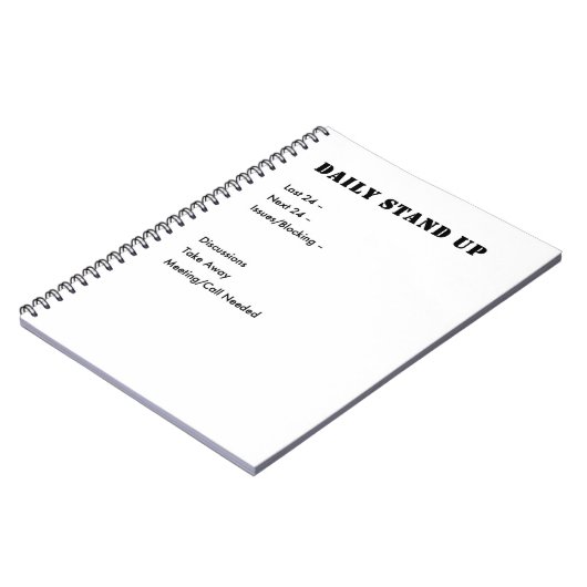 Beweglich stehen Sie oben Anmerkungen Notizblock (Linke Seite)