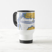 Bewegliche Bucht-Seediagramm-Tasse Alabama Reisebecher (Vorderseite Links)