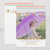 Bewegliche Foto-Einladung Ostern Einladung (Vorne/Hinten)