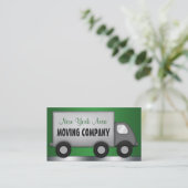 Bewegliche LKW-Grün-Urheber-Visitenkarten Visitenkarte (Stehend Vorderseite)