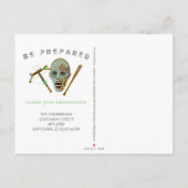 Bewegliche lustige neue Adresse des Ankündigungspostkarte (Rückseite)