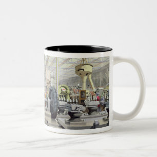 Bewegliche Maschinerie, von 'Dickinsons umfassend Zweifarbige Tasse