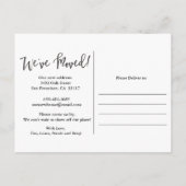 Bewegliche Mitteilung haben wir Postkarte bewegt (Rückseite)