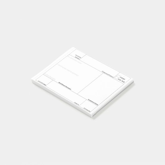 Bewegliche Post-it Klebezettel (angewinkelt)