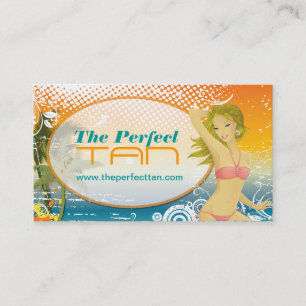 Bewegliche Sonnenstudio-Visitenkarte-Schablone Visitenkarte