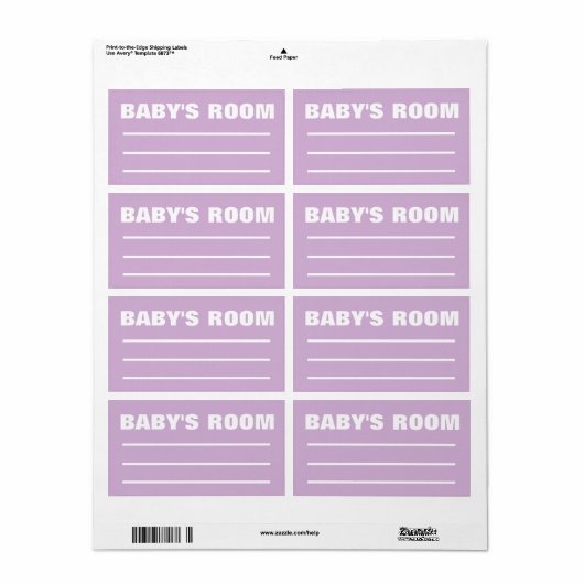 bewegliche Verpackungsetiketten - Babyzimmer (Vorne)
